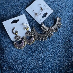 Elegant Silver and Gold Hoop Earrings